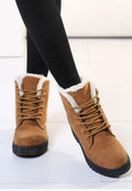 English Style Winter Boots 2023: Ankle Snow Boots with Fur, Low Heels for Women's Fashion