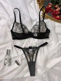 Mulonu® Floral Embroidery Erotic Lingerie Set: Stylish and Seductive