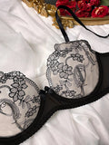 Mulonu® Floral Embroidery Erotic Lingerie Set: Stylish and Seductive