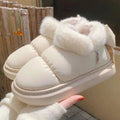 Warm Winter Ankle Boots: Outdoor, Non-slip Thick Sole, Furry Bow, Waterproof, Plush for Women