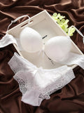 Mulonu® Sexy Lace Bra Set: Fashionable Deep V Push-up Underwear with Vintage Embroidery