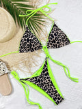 Mulonu® Leopard Wrap Bikini: Sexy Two-Piece Lace-up Swimwear Set for Beach Outfits