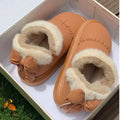 Warm Winter Ankle Boots: Outdoor, Non-slip Thick Sole, Furry Bow, Waterproof, Plush for Women