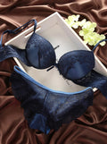 Mulonu® Sexy Lace Bra Set: Fashionable Deep V Push-up Underwear with Vintage Embroidery