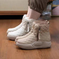 Winter Chic: Thick Bottom Snow Boots with Side Chain - Warm and Comfortable Women's Footwear