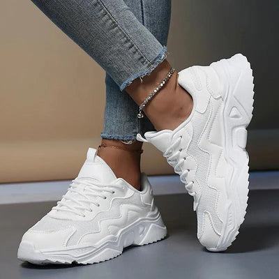 Unisex Sports Shoes: Casual, Running, Pure White, Ultra-Light Sneakers