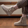 Winter Chic: Thick Bottom Snow Boots with Side Chain - Warm and Comfortable Women's Footwear