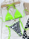 Mulonu® Leopard Wrap Bikini: Sexy Two-Piece Lace-up Swimwear Set for Beach Outfits