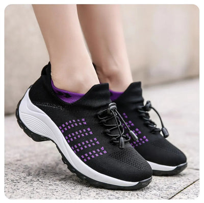 Women's Fashion Sneakers: Chunky Platform, Height-Increasing, Breathable Loafers