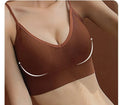 Mulonu® Seamless Bra Set: Sexy Thong, Low Waist Panties, Wire-Free Sports Bralette - Cotton Lingerie