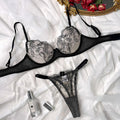 Mulonu® Floral Embroidery Erotic Lingerie Set: Stylish and Seductive