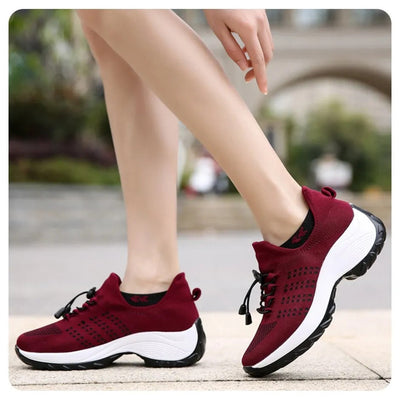 Women's Fashion Sneakers: Chunky Platform, Height-Increasing, Breathable Loafers