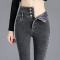 Mulonu® Winter Thermal High-Waist Skinny Jeans: Warm, Stretchy, and Stylish