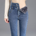 Mulonu® Winter Thermal High-Waist Skinny Jeans: Warm, Stretchy, and Stylish