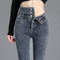 Mulonu® Winter Thermal High-Waist Skinny Jeans: Warm, Stretchy, and Stylish