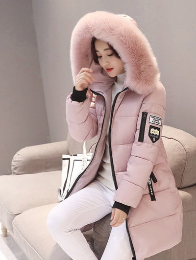 Winter Women's Parka: Long, Casual, Fur Hooded, Thick Warm Jacket