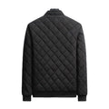 Mulonu® Diamond Pattern Fleece-Lined Bomber Jacket: Men's Fashion