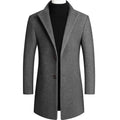 Mulonu® Winter Fashion: Men's Slim Fit Long Sleeve Cardigan Coat – Solid Style