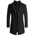 Mulonu® Winter Fashion: Men's Slim Fit Long Sleeve Cardigan Coat – Solid Style
