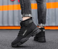 Mulonu® 2024 Winter Lace-Up Ankle Boots: Warm, Fashionable, Flock Plush, Plus Size Men's Shoes