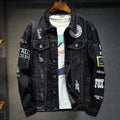 Mulonu® Blue Denim Jackets for Men: Hip Hop Streetwear, Ripped, High Quality