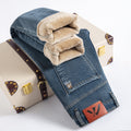 Mulonu® Fleece Jeans Men Winter Thicken Warm Elastic