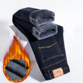 Mulonu® Winter Fleece Jeans for Men: Thicken, Warm, Elastic