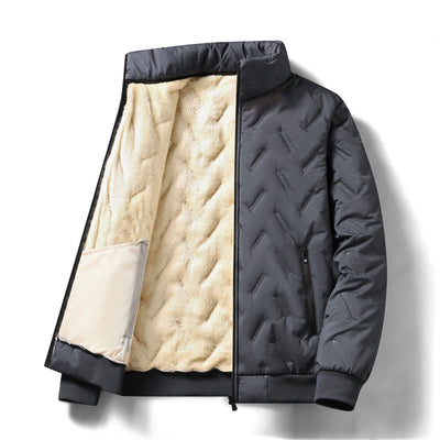 Mulonu® Men's Winter Jacket: Lambswool Warmth, Thicken, Casual Loose Fit
