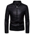 Mulonu® High Quality Stand Collar Men Leather Jacket