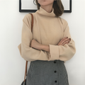 Mulonu® Turtleneck Knitted Sweater Women Loose Solid Soft Warm