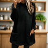 Mulonu® Women Sweater Winter Stylish Fleece with Pocket Mid-length