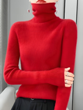 Mulonu® Women Turtleneck Sweater Wool Soft Kniwear