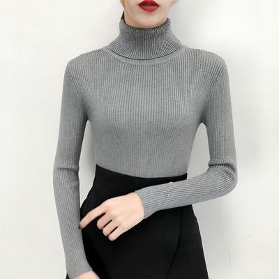 Mulonu® Turtleneck Women's Sweater Slim Bottoming Knitted Tops