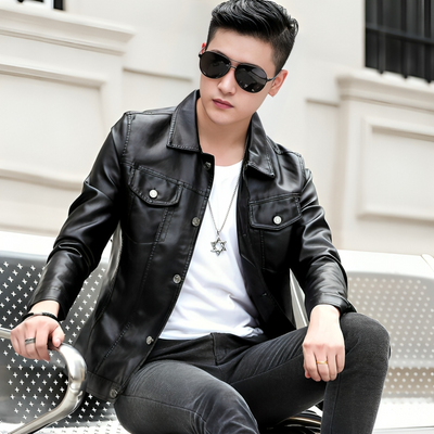 Mulonu® New leather slim fit  jacket for men's