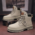 Mulonu® Men's High-Top Leather Motorcycle Boots: Fashionable, Winter-Ready, Lace-Up Military Style