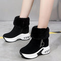 Winter Boots: Low Heel, Fur-Lined Snow Ankle Boots, Platform Booties for Stylish Women