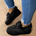 2024 Winter Fashion: Furry Women's Footwear with Plush Warmth  Casual Flat Snow Boots