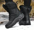 Mulonu® Unisex Military Leather Combat Boots: Plus Size 36-46, Fur Plush, Winter Snow