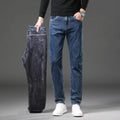 Mulonu® Winter Fleece Thick Warm Men Jeans, Elastic Denim Pants