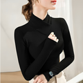 Mulonu® Winter Wool Hot Fleecing Female Sweater O-neck Long Sleeve
