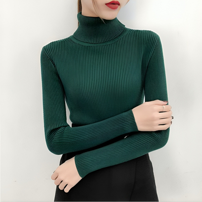 Mulonu® Turtleneck Women's Sweater Slim Bottoming Knitted Tops