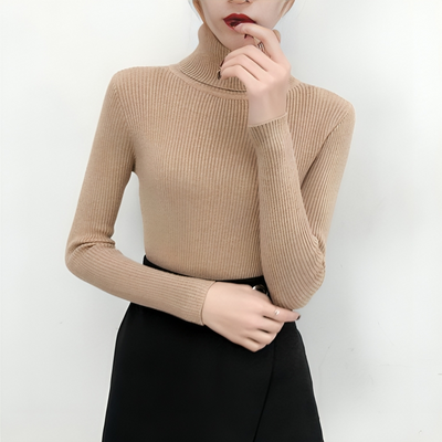 Mulonu® Turtleneck Women's Sweater Slim Bottoming Knitted Tops