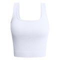 Mulonu® Women Square Neck Ribbed Elastic Sleeveless Tank Top