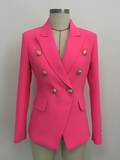 Mulonu® Top Quality Women Double Breasted Metal Buttons Blazer