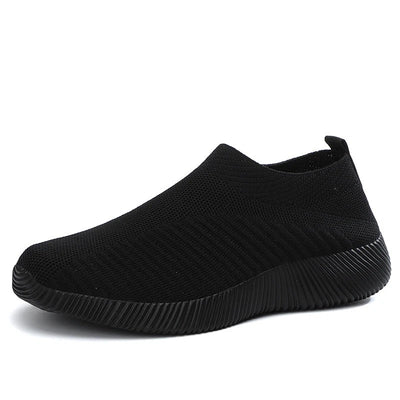 High-Quality Vulcanized Sneakers: Slip-On Flats for Women, Plus Size 42