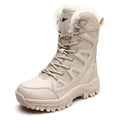 Mulonu® Unisex Military Leather Combat Boots: Plus Size 36-46, Fur Plush, Winter Snow