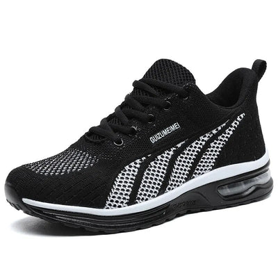 Women's Breathable Running Shoes: Mesh, Air Cushion, Lace-Up for Outdoor Training