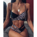 Mulonu® Leopard Print Cross Split Bikini Set: Stylish Swimwear 2024