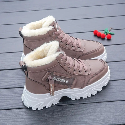 2024 New Winter Ankle Boots: Warm Plush, Casual Sneakers Flats for Women - Short Snow Boots