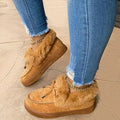 2024 Winter Fashion: Furry Women's Footwear with Plush Warmth  Casual Flat Snow Boots